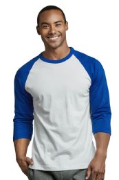 30 Pieces Top Pro Men's 3/4 Sleeve Baseball Tee 2XL - Men's Tee Shirts For Donation