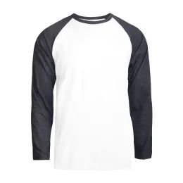 30 Pieces Top Pro Men's Long Sleeve Baseball Tee Size L - Mens T-Shirts