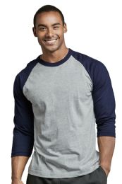 30 Pieces Top Pro Mens Baseball Tee Size 2 X Large In Navy And Light Grey - Mens T-Shirts