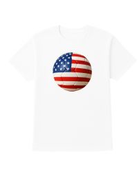 Unisex Cotton Soccer Printed T Shirt Usa Soccer Printed Tee Size 3X-Large