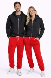 18 Pieces of Unisex Full Zip Cotton Fleece Hoodie Black Size 2X-Large