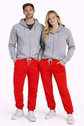 Unisex Full Zip Cotton Fleece Hoodie Athletic Heather Size X-Large