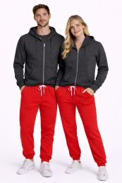 Unisex Full Zip Cotton Fleece Hoodie Dark Gray Heather Size 2X-Large