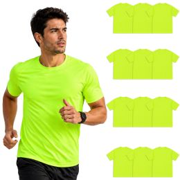 Unisex Moisture Wicking Neon Green T Shirt Size Xlarge
