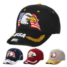 24 Bulk Usa Bald Eagle Hat Wholesale Native Pride