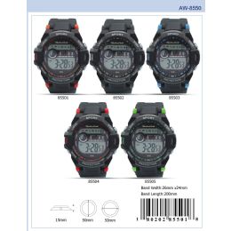 12 Wholesale Digital Watch - 85502 assorted colors