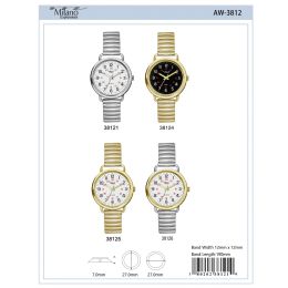 12 Wholesale Ladies Watch - 38121 assorted colors