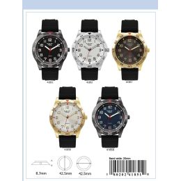 12 Wholesale Men's Watch - 41857 assorted colors
