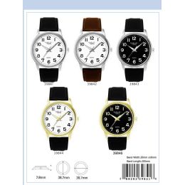 12 Wholesale Men's Watch - 39843 assorted colors