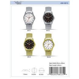 12 Wholesale Men's Watch - 38131 assorted colors