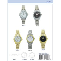 12 Wholesale Ladies Watch - 39341 assorted colors