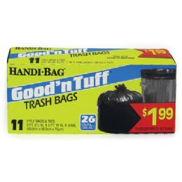 12 Wholesale Handi Bag Good And Tuff Trash Bag 11 Count 26 Gallon Prepriced $1.99