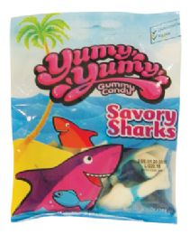 12 Wholesale Yumy Yumy Gummies 4.5 Oz Savory Sharks