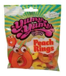 12 Pieces Yumy Yumy Gummies 4.5 Oz Peach Rings - Food & Beverage