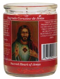12 Wholesale Star Candle Religious Candle 4 Oz Heart Of Jesus