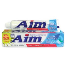 24 Wholesale Aim Toothpaste 5.5 Oz Cavity P