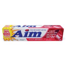 24 Wholesale Aim Toothpaste 5.5 Oz Cinna Mint Gel