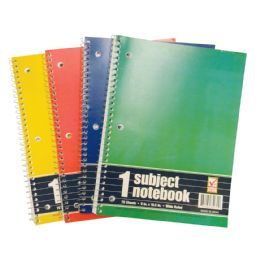 48 Wholesale Spiral Notebook 70 Sheet 10.5 X 8 In 1 Subject Wide Ruled
