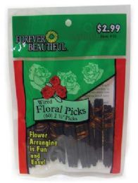 12 Pieces Famous Brand Floral Picks 2.5i - Toothpicks