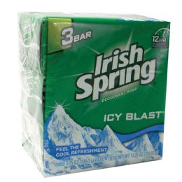 18 Wholesale Irish Spring Bar Soap 3.75 Oz 3 Pk Icy Blast