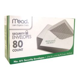 24 Wholesale Mead Security Envelopes 80 Ct White(usa)