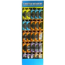 75 Wholesale Cheetah Readers 3pk Glasses Astd Power Display +1.25 To +3.00