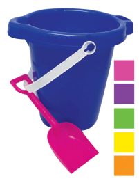 48 Pieces Simply Toys Beach Pail 7in Wit - Beach Toys