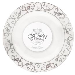 12 Wholesale Crown Dessert Plate Platinum Collection 7 In 10 pk