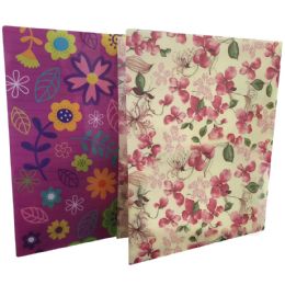 48 Wholesale Check Plus Folder Astd Floral