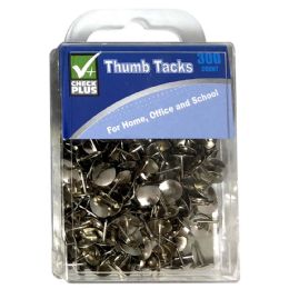 36 Pieces Check Plus Thumb Tack 300 Ct Assorted - Push Pins and Tacks