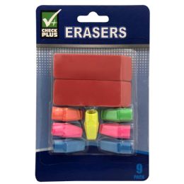 36 Wholesale Check Plus Erasers 9 pk