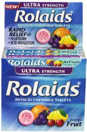 12 Pieces Rolaids Antacid 10 Ct Extra Tabs Fruit - Pain and Allergy Relief