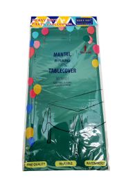 48 Wholesale Plastic Table Cover 54x108 Green Hunter