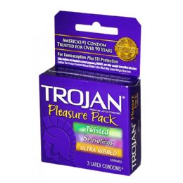 12 Wholesale Trojan Pleasure Pack 3 Pack
