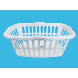 12 Wholesale Laundry Basket White Black Assorted 24x17x10