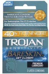 12 Wholesale Trojan 3's Bare Skin Grey