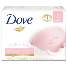 12 Bulk Dove Bar Soap 3 Pk 3.17 Oz Pink