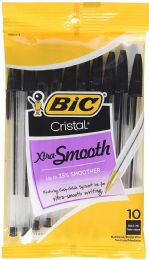 12 Wholesale Bic Crystal Ball Pen 10pk Blk