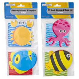 36 Wholesale Notebook Kids Novelty W/eyes 2pk/2ast 80 Pages Stat Pbh