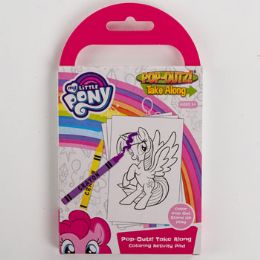 24 Wholesale Take Along My Little Pony Color Book, Crayons, Stickers