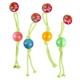 60 Wholesale Dog Toy Rope Chew W/tpr Ball 14 Inch 4 Colors In Pdq #gt11179