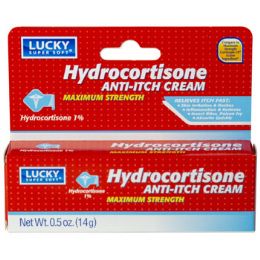 24 Wholesale Lucky Hydrocortisone AntI-Itch Cream 0.5oz Boxed
