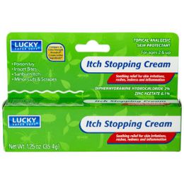 24 Wholesale Lucky Itch Stopping Cream 1.25 Oz Boxed