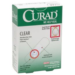 24 Pieces Bandages Curad 30ct Clear Plastic .75x3 Strips Boxed #cur44010rb - First Aid and Bandages
