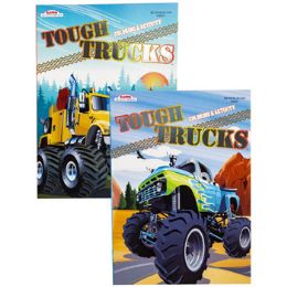 24 Wholesale Color/activity Book Tough Truck