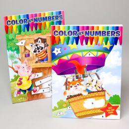 24 Wholesale Coloring Book By The Numbers2 Asst  In Pdq Display Ref 2102