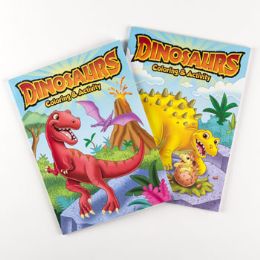 24 Wholesale Coloring Book Dinosaurs2 Asst In 24 Ct Pdq