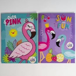 24 Wholesale Coloring Book Flamingo 80 Pg2 Assorted In Pdq