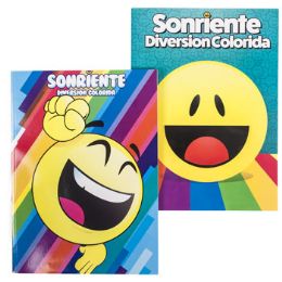 24 Wholesale Coloring Book Bilingual Emojifun 2 Assorted In Pdq