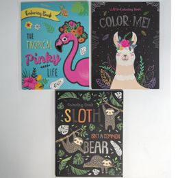 48 Wholesale Coloring Book Sloth/flamingo/